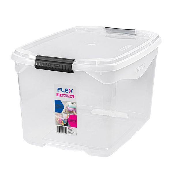 Caixa Organizadora Sanremo Flex em Plástico Cristal 29L UNICA