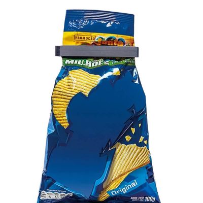 Conjunto com 9 Clipes Plásticos P M G Prendedores para Alimentos Ordene Coloridos
