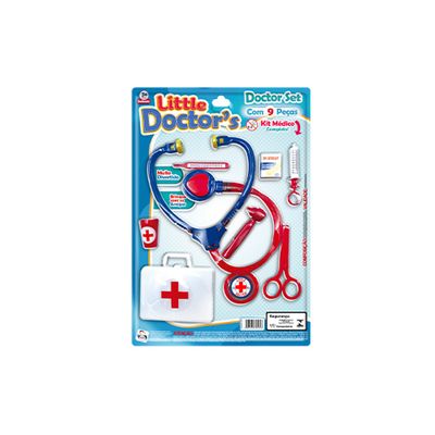 Kit Brinquedo Pequeno Médico infantil Little Doctor - 9 pcs