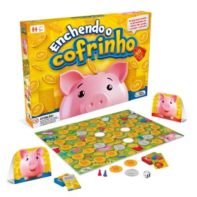 Jogo De Tabuleiro Enchendo O Cofrinho - Pais E Filhos 792873