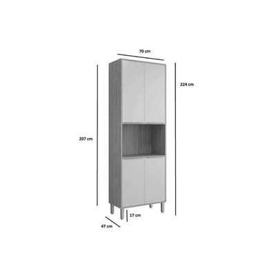 Cozinha Completa MGM 6 Peças Áurea C6P131 Cinamomo/Platina