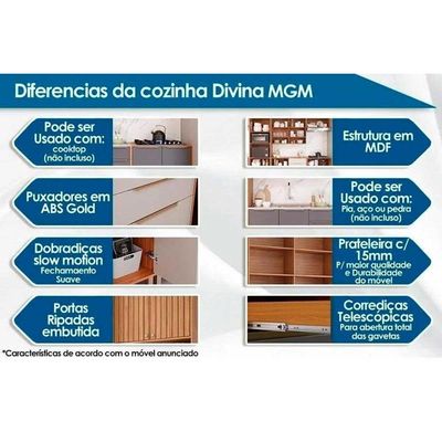 Cozinha Completa MGM 4 Peças Divina C4P263 Cinamomo/Off