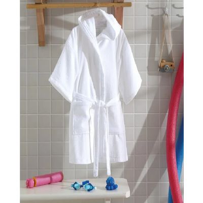 Roupão Infantil com Capuz Velour GG Dohler Branco