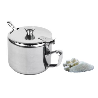 Açucareiro de aço inox com colher 200ml