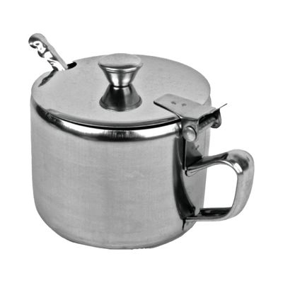 Açucareiro de aço inox com colher 200ml