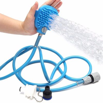 Ducha Massageadora Pet Para Banho Com Mangueira 2,50m Azul