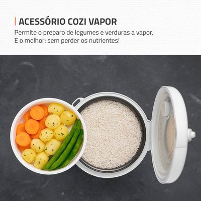 Panela Elétrica de Arroz Mondial Bianca Rice PE-10 10 Xícaras - Branca Branco / 110