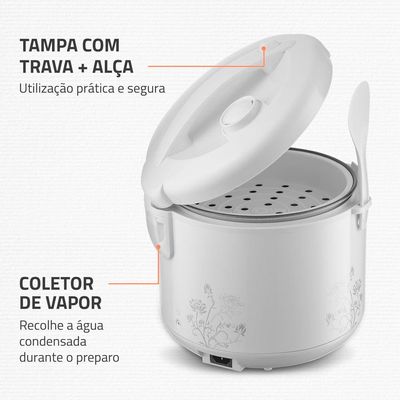 Panela Elétrica de Arroz Mondial Bianca Rice PE-10 10 Xícaras - Branca Branco / 220