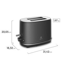 Torradeira Elétrica Electrolux Inox Preta Expert com 7 Níveis de Tostagem (TOP70)