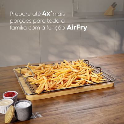 Fogão 5 bocas Electrolux Cinza Expert Função Air Fryer, 2 Fornos, Grill e Timer (FE5AD) 220V