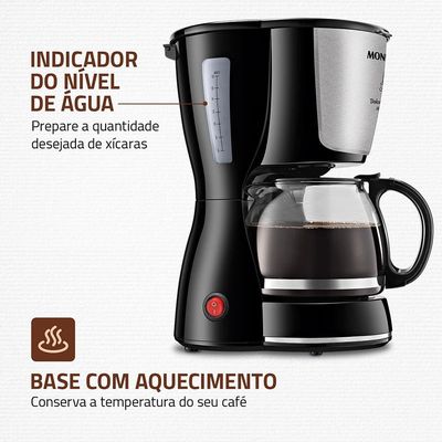 Cafeteira Elétrica Mondial Dolce Arome Inox C-30 18 Xícaras - Preta Preto / 110