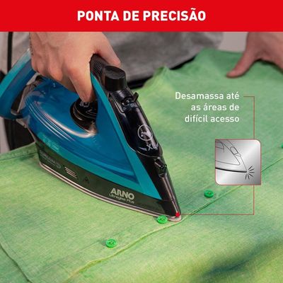 Ferro de Passar a Vapor Arno Ultragliss Plus com Spray e Base Durilium Airglide – Azul azul / 220