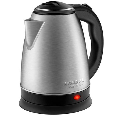 Chaleira Elétrica Mondial Pratic CE-06 com Capacidade de 2L - Inox Preto,Inox / 220