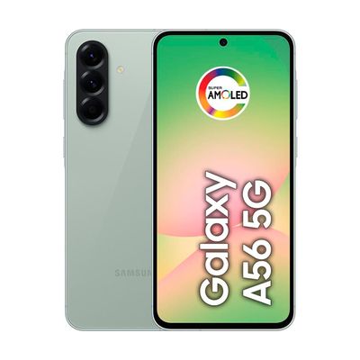 Smartphone Samsung Galaxy A56 5G Verde 128GB 8GB RAM, Câmera Tripla até 50MP, Tela Super AMOLED 6.7", IP67, NFC, Vídeo HDR e Recursos AI