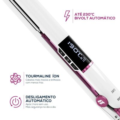 Prancha de Cabelo Britânia Íon Tourmaline Bivolt BPRE01A Bivolt