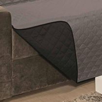 Protetor De Sofá Dupla Face Impermeável Mr 2 E 3 Lugares King - Preto/Cinza