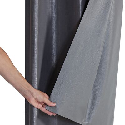Cortina Blackout PVC Cinza 2,20m x 1,30m 100% Policloreto de Vinila - Prata