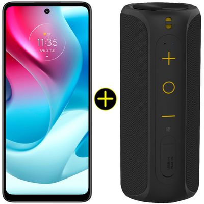 Kit Celular Motorola Moto G60s Verde 128GB + Caixa De Som Portátil Sem Fio Bluetooth Y-Move 12W