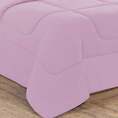 Kit Edredom Malha 100% Algodão Gran Moratta 2 Peças Solteiro - Rosa Bebê/Rosa Bebê