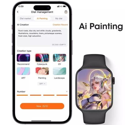 Smartwatch W29s com NFC, IA ChatGPT e 500+ Watchfaces Rosa