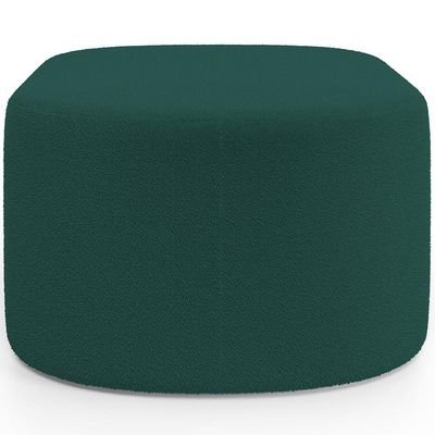 Kit 2 Puffs Decorativos Orgânico para Living Quarto 70cm Doha W01 Bouclê Verde - Lyam Decor