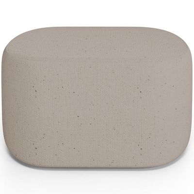 Kit 2 Puffs Decorativos Orgânico para Living Quarto 70cm Doha W01 Linho Bege - Lyam Decor