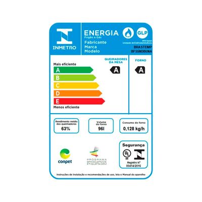 Fogão Brastemp 5 Bocas BFS5NDB com Queimadores Rápidos, Forno com Visão Panorâmica e Botões Removíveis, Bivolt  Branco