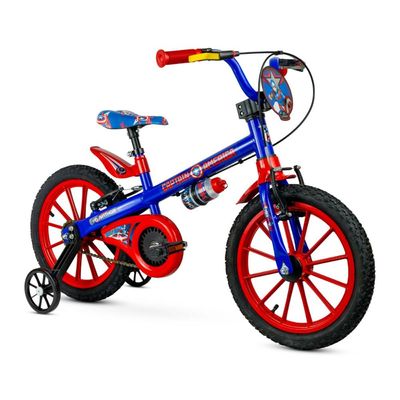 Bicicleta Infantil Aro 16 com Rodinhas Capitão América Nathor