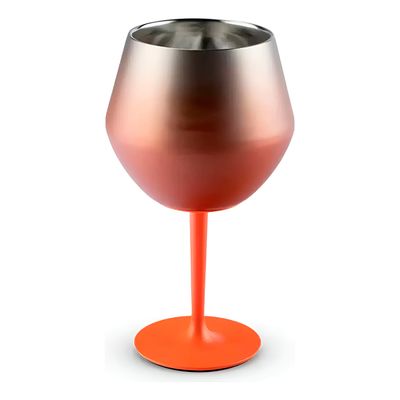 Taça Térmica Haste Removível Isolamento 2 em 1- 420ml – Aço Inox, Isolamento Parede Dupla | Cor:Laranja