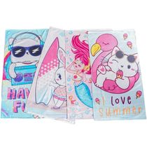 Toalha De Praia Infantil Summer Microfibra Anti Areia 60x110cm Summer Girl