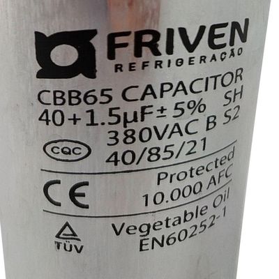 Capacitor 40uf + 1,5uf 380v Duplo Único