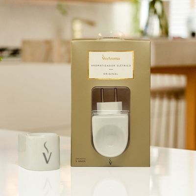 Difusor Aromatizador Elétrico de Porcelana Bivolt Original - Via Aroma