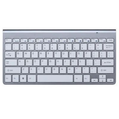 Kit Teclado Slim Com Mouse Sem Fio 2.4g Ultra Fino Para Pc Notebook Prata