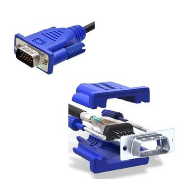 Cabo Para Monitor e Projetor VGA DB15 Com Filtro 5 Metros Preto