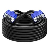 Cabo Para Monitor e Projetor VGA DB15 Com Filtro 5 Metros Preto