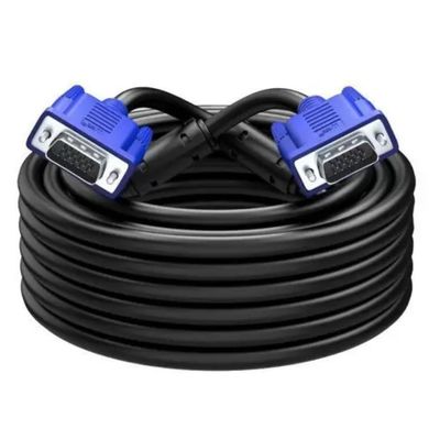 Cabo Para Monitor e Projetor VGA DB15 Com Filtro 5 Metros Preto