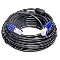Cabo Para Monitor e Projetor VGA DB15 Com Filtro 5 Metros Preto