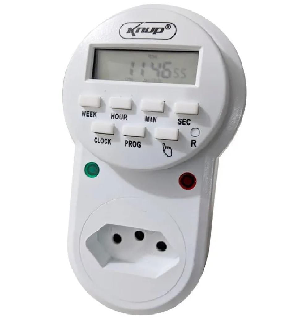Temporizador Timer Digital Tomada Programável Liga e Desliga - Bivolt