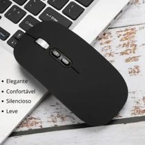 Mouse Sem Fio Wireless Bateria Recarregável Clique Silencioso  E-1400 Preto