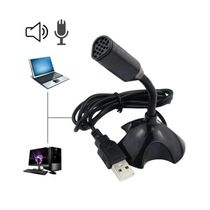 Microfone Para Pc Usb Desktop Com Suporte e Ajuste 360 Graus