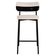 Banqueta Alta Bar Estofada Kit 3 Ella M25 Linho Palha-preto - Mpozenato