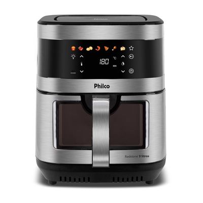 Air Fryer Philco 9L Visor Glass Painel Digital PAF90C 220V