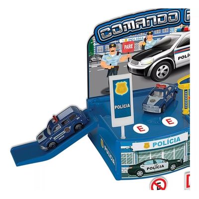 Posto De Comando Policial Com Carrinho Miniatura - Braskit