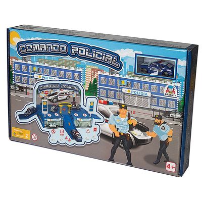 Posto De Comando Policial Com Carrinho Miniatura - Braskit
