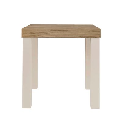 Mesa de Apoio Artely Up Quadrada - Carvalho e Off White