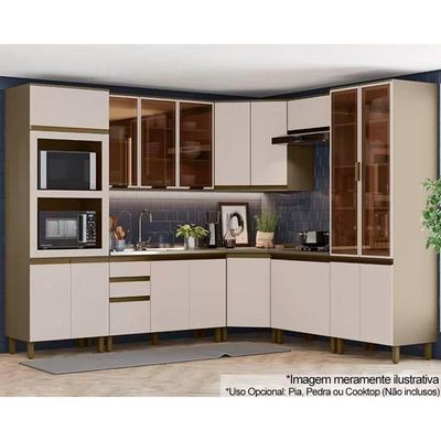 Cozinha Completa Henn 10 Peças Connect C6P04 Duna/Cristal