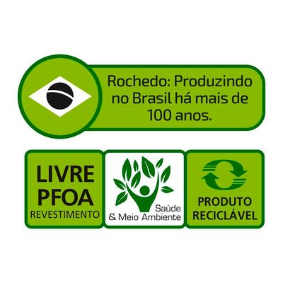 Panela de Pressão Rochedo Segura Stone Pro com Revestimento Antiaderente em Minerium 4,5 Litros  Preto e Cinza