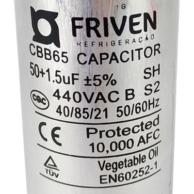 Capacitor 50uf + 1,5 Uf 440v Duplo - Friven Único