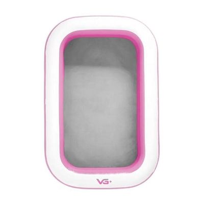 Piscina Inflável Retangular Rosa 302 Litros Pvc Vg+