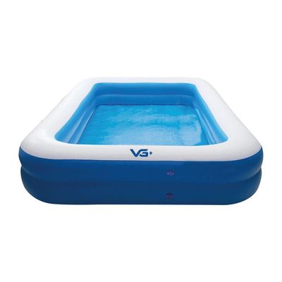 Piscina Inflável Retangular Azul 100 Litros 120 Cm Com Bomba Vg+